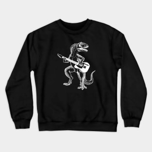 SEEMBO Dinosaur Playing Guitar Musician Guitarist Music Band Crewneck Sweatshirt